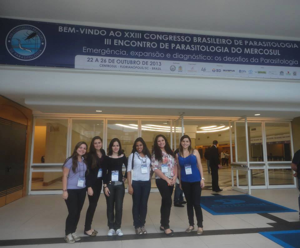 Arrzia, Patrcia, Rachel e Kyvia no XXIII Congresso Brasileiro de Parasitologia